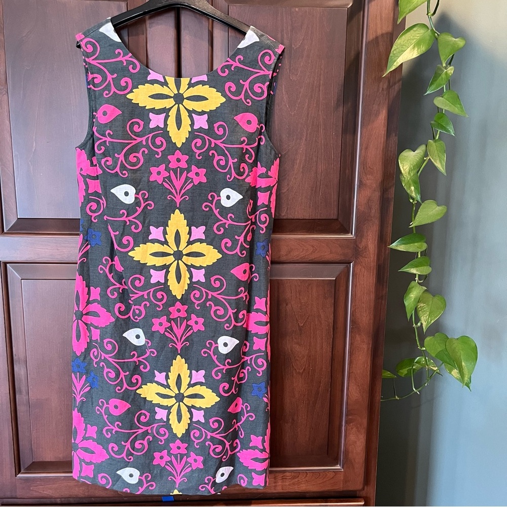 Boden Geometric Paisley Sheath dress